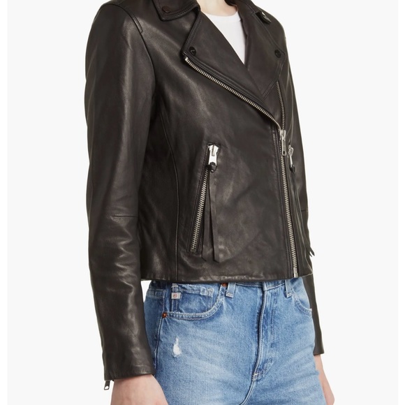 ALLSAINTS Dalby Leather Biker Jacket - Picture 4 of 17